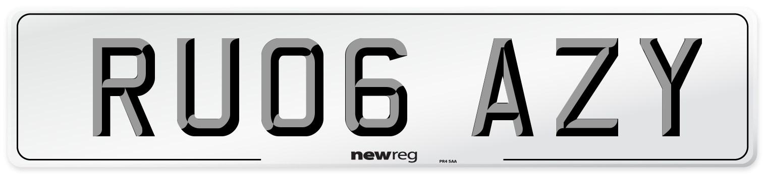RU06 AZY Number Plate from New Reg